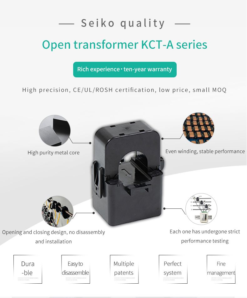 0.5 Class Wide Range 0-5000A Split Core Current Transformer