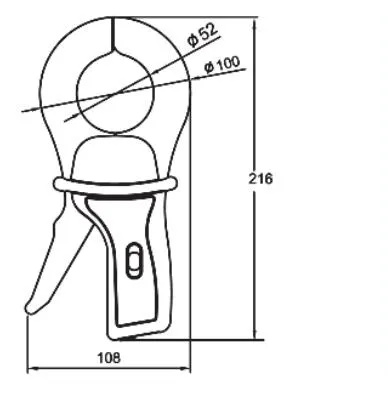 100mA Output High Frequency Current Transformer Clamp Probe