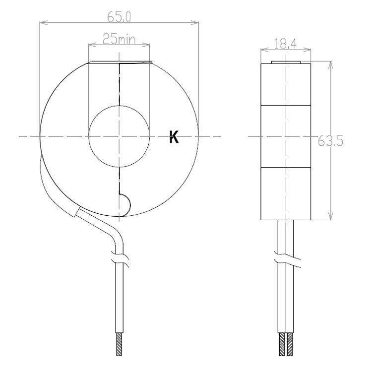 100mA Output Portable Lead Wire Type Open Loop Electrical CT Current Transformer