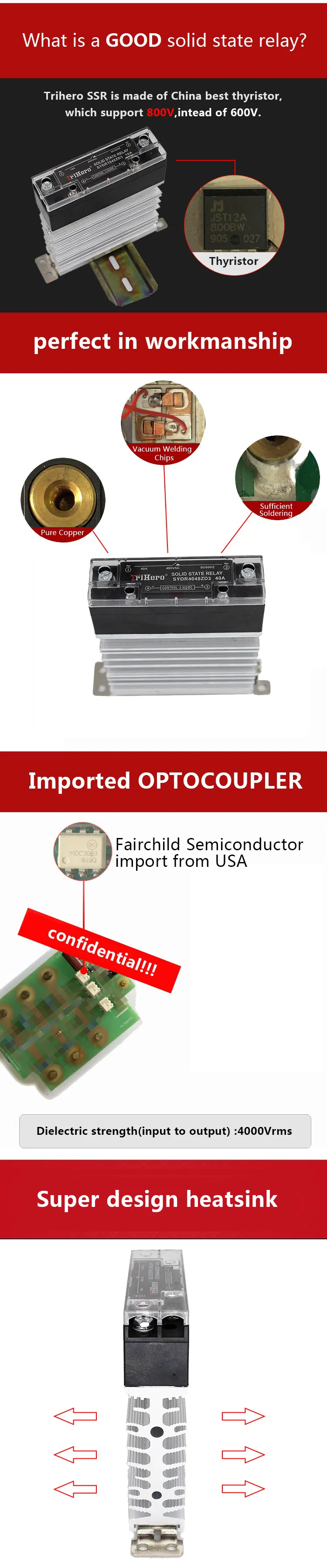 15A AC/AC Single Phase Solid State Relay SSR (SSR-AA15)