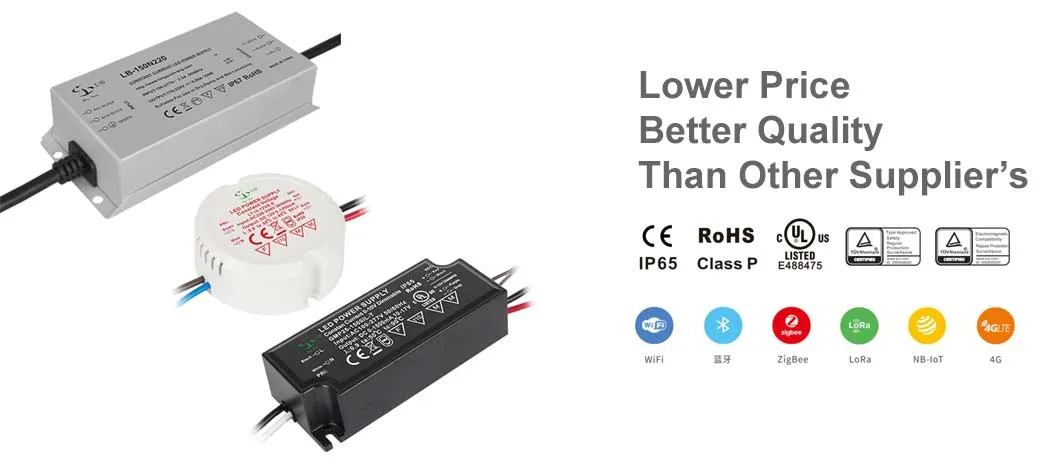 200W IP67 Waterproof Constant Current LED Lighting Power Supply with SCP Ocp Ovp Otp