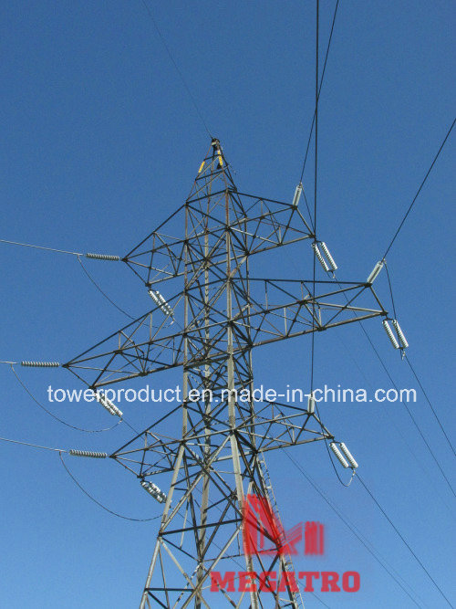 230kv Double Circuit Light Angle Tension Transmission Steel Tower