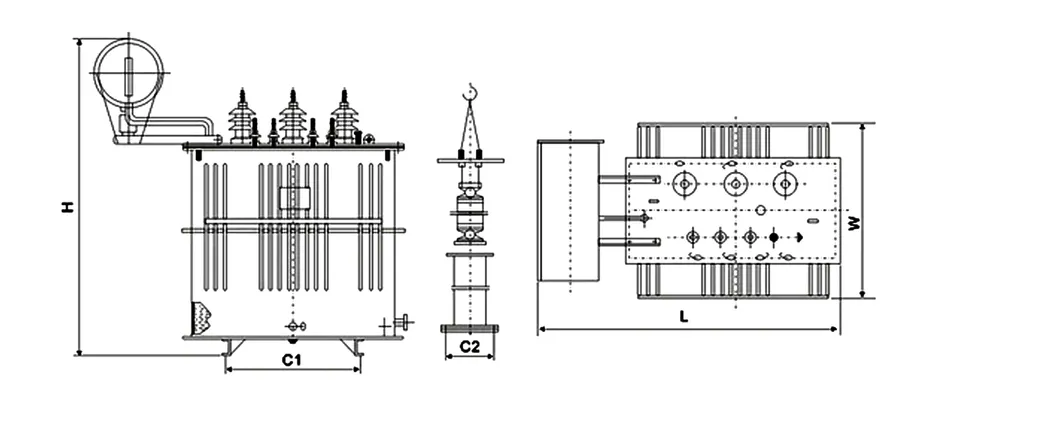 33kv 100kVA 200kVA 300kVA 400kVA 500kVA Outdoor Three Phase Electrical Power Distribution Transformer