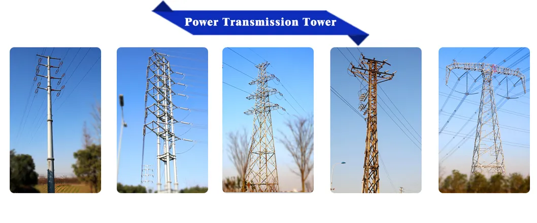 4 Legged Power Transmission Line Angle Steel Tower with Galvanized