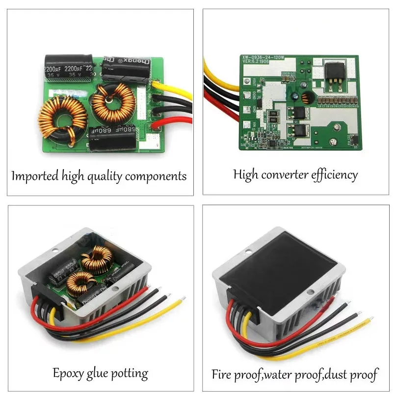 Boot DC to DC Converter 24V to 60V Step up Boost Voltage Converter 1A 1.5A 2A 4A 7A 10A Switching Power Supply
