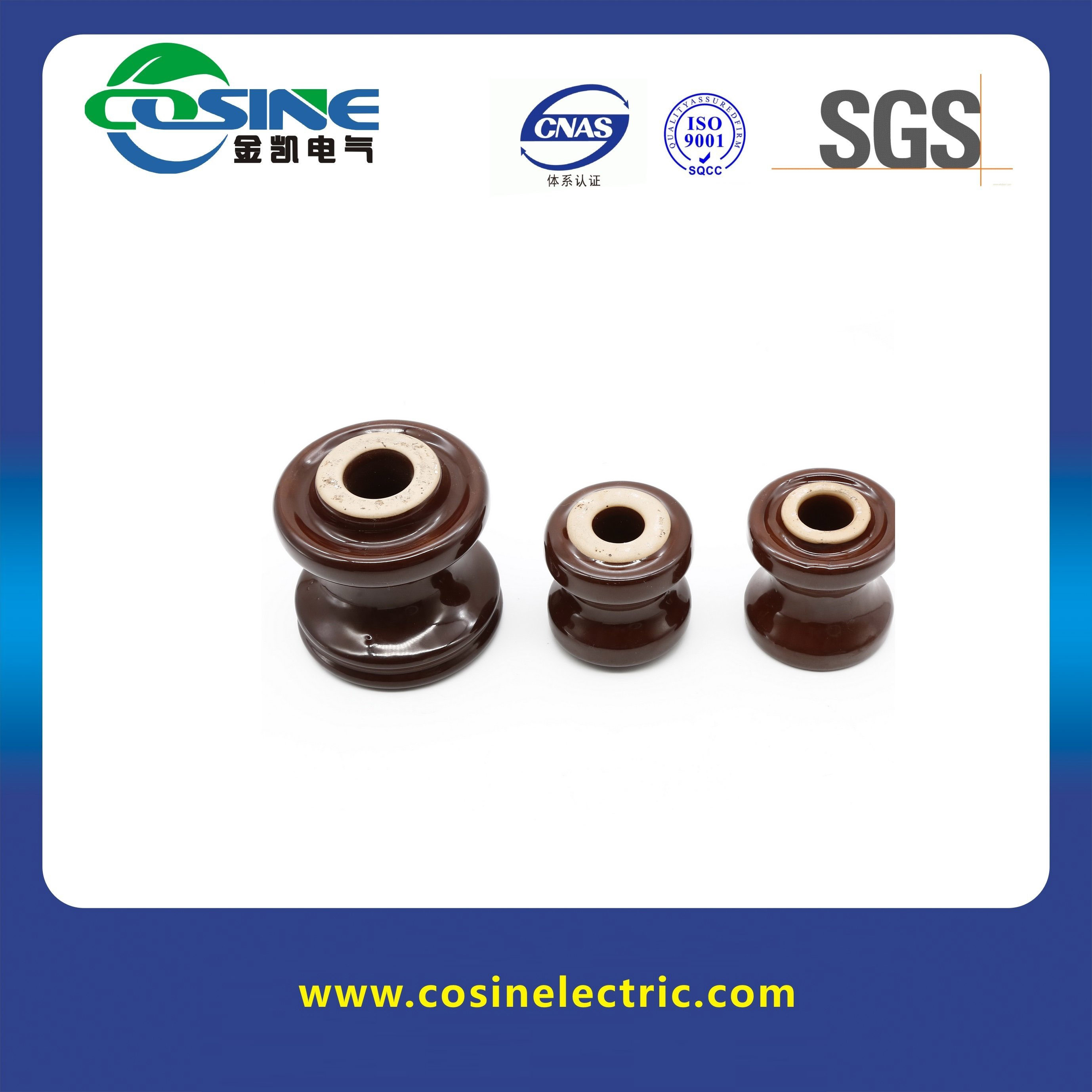 Ceramic Porcelain Spool Insulator for ANSI 53-1