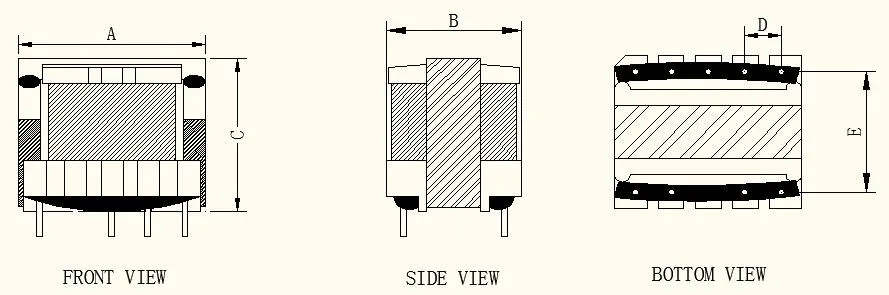 Chinese UL Approved Ei28 Voltage Transformer Used for Mechanical Control Lines Equipment