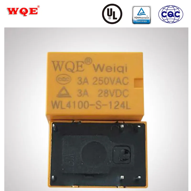 Comunication Reed Relay 28V 4pins for Car and UPS Yellow Wl4100-S-124L