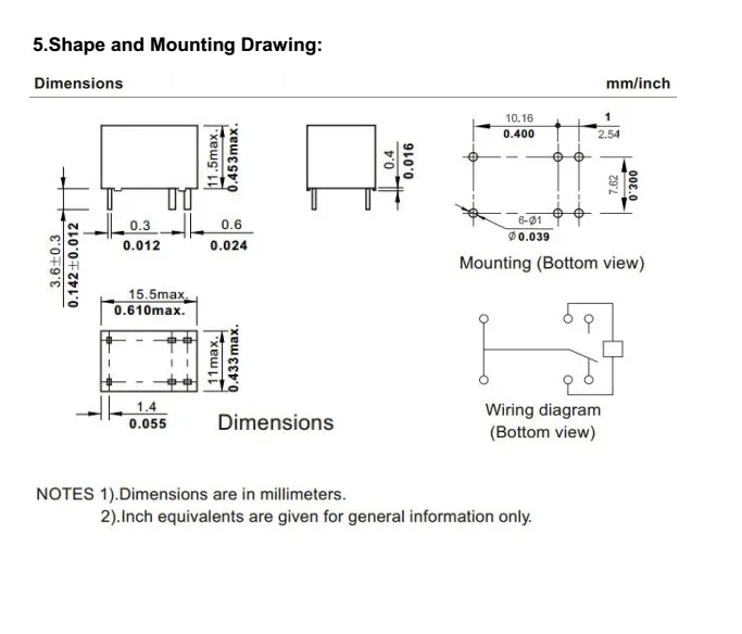 Comunication Reed Relay 28V 4pins for Car and UPS Yellow Wl4100-S-124L
