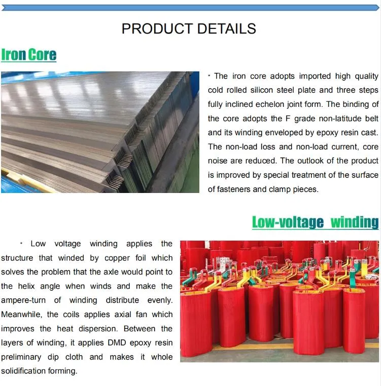 Dry Type Transformer 3 Phase 31500V Power Transformer 2mva