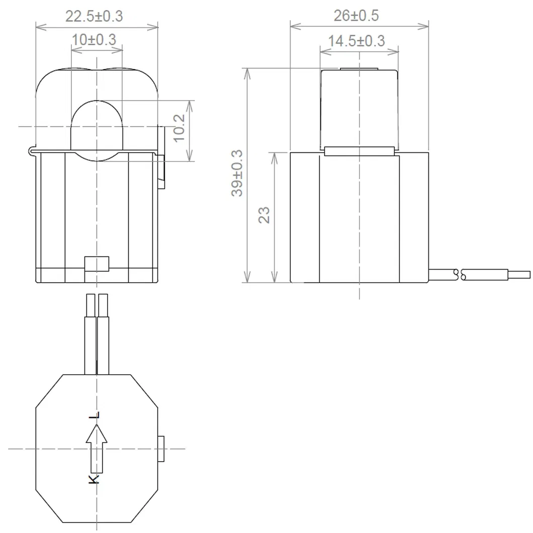 Ecs10 10mm Hole 0-75A Input Ma Mv Output Split Core UL Current Transformer for Power Management