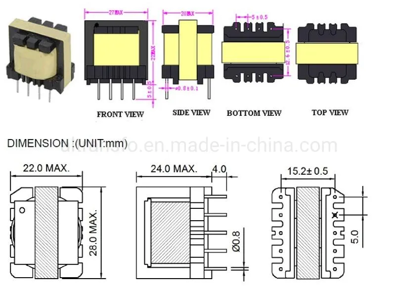 EE EI EF series Transformer Use for mobile phone charger step down transformer