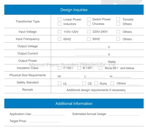 Ee Series Switching Transformer with Forward for Power Supply