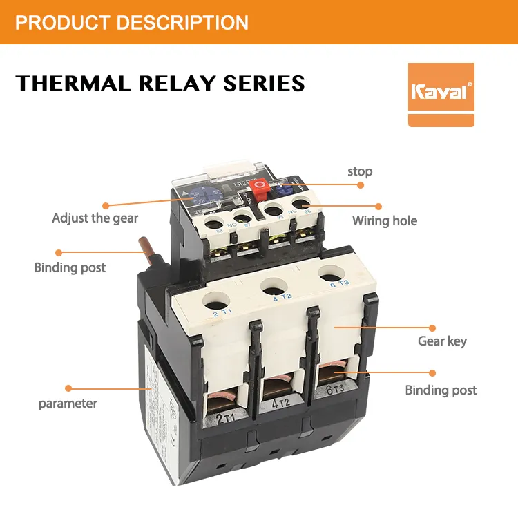 Free Sample! Lr2 Thermal Overload Relay Motor Protection Thermal Overload Electric Relay Max 630A 220V AC Relay Manufacturer