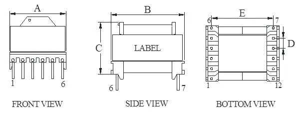 High Frequency Transformer or Power Supply Transformer for Factory Automation Equipments