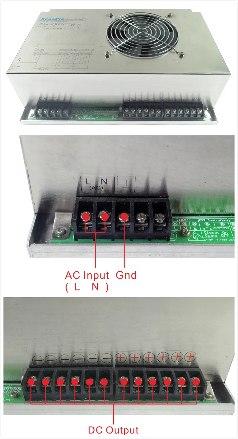 High Power 1000W 24V LED Power Supply for Strips Light