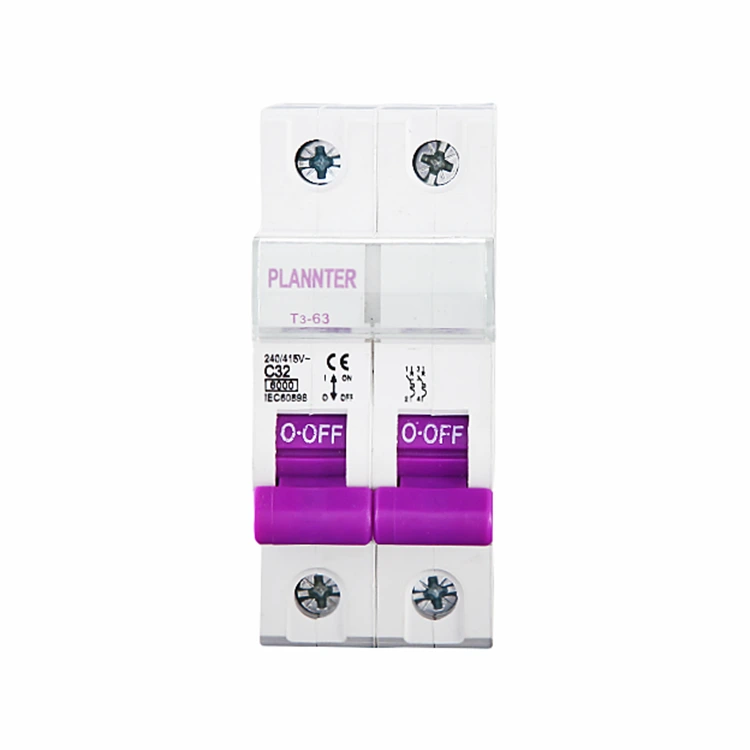 2 Pole AC Circuit Breaker For DIN Rail Installation
