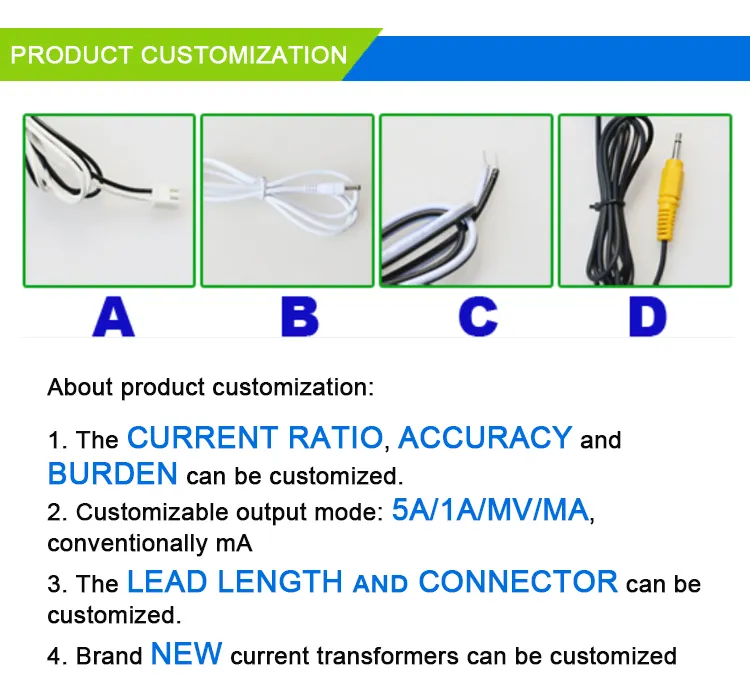 Kct-36 300A/60mA Cl: 0.5 Heyi Asct Split Core CT Easy to Install Clamp on Current Transformers