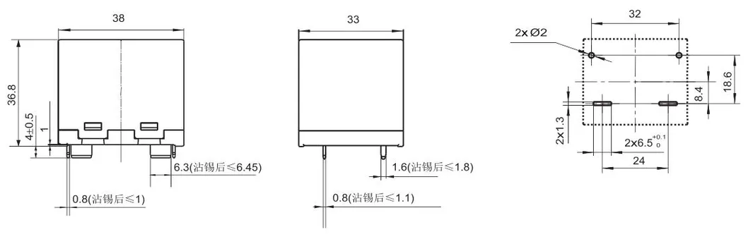 Low Power Electromagnetic Meishuo 38.0X33.0X36.8mm Zhejiang, China Contact Relay Me105-1A-1