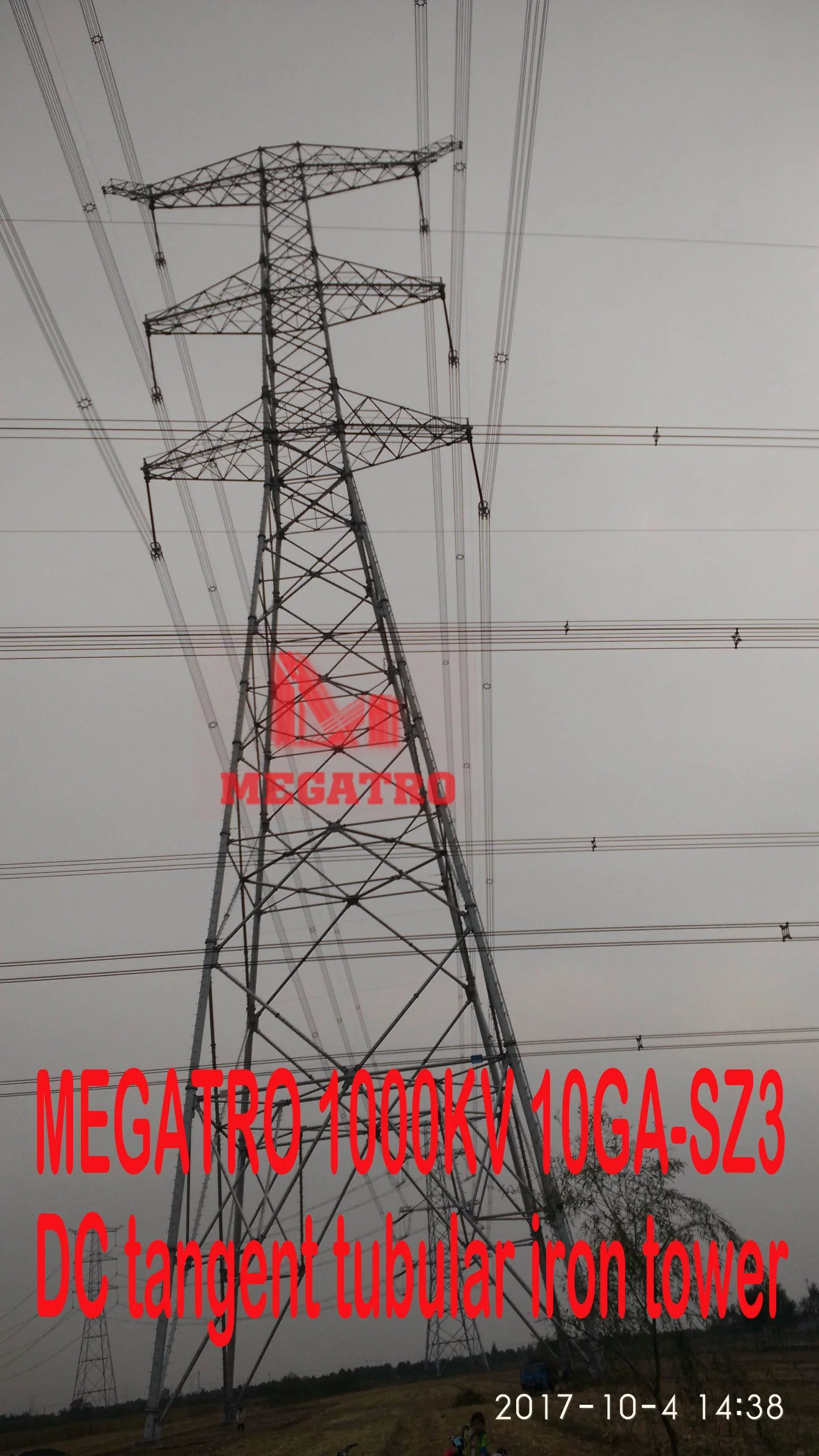 Megatro 1000kv 10ga -Sz4 DC Suspension Tubular Steel Structure