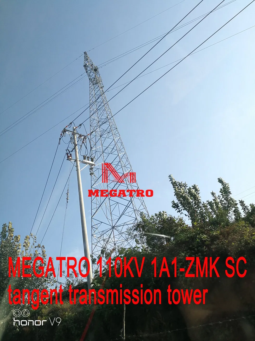 Megatro 110kv 1A1-Zm3 Sc Tangent Transmission Tower