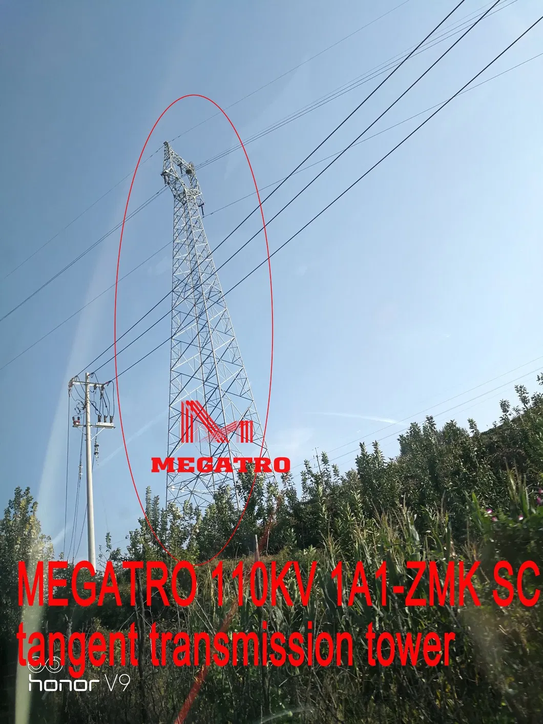 Megatro 110kv 1A1-Zm3 Sc Tangent Transmission Tower
