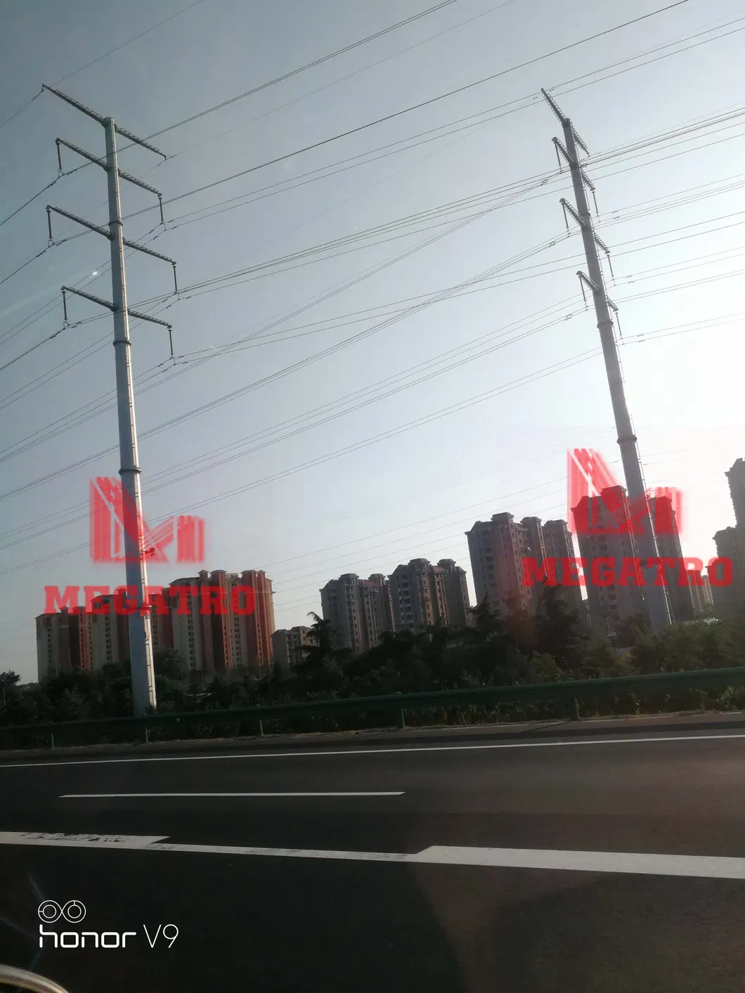 Megatro 220kv Line 220sza-27 Electric Pylon DC Tangent Transmission Monopole