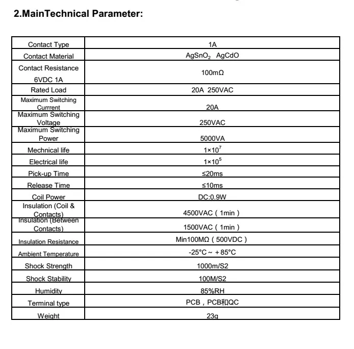 Micro Power Relay 20A 250VAC 12VDC Relay 4pins Miniature PCB Relay Quick Terminal Mounting Relays Wl102f Russia Market