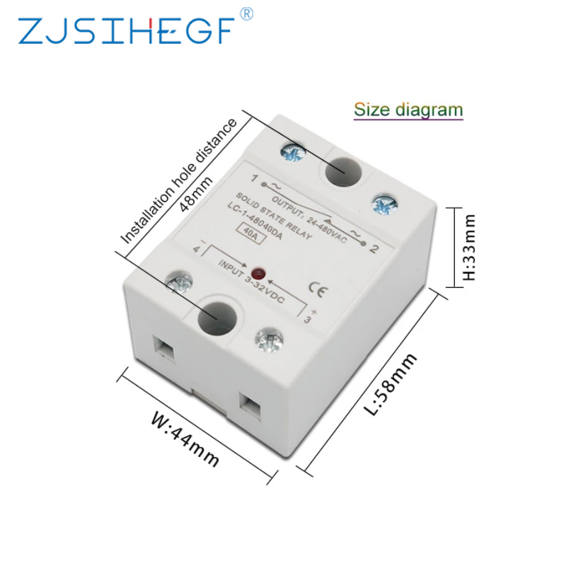 New Type SSR DC to AC Single Phase Solid State Relay 10-120A