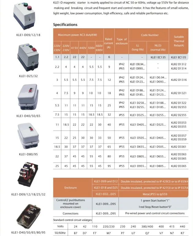Original Magnetic Starter Le1-D Old