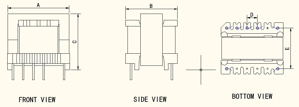 Professional signal Electronic Power Ee30 High Voltage Transformer for New Electronic Vehicle