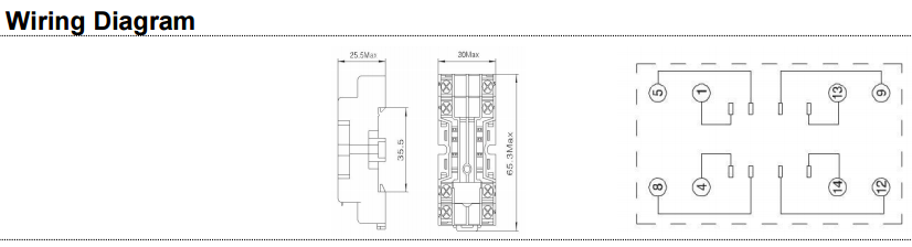 General Purpose Relay Socket with 8 Pins (PYF08A)