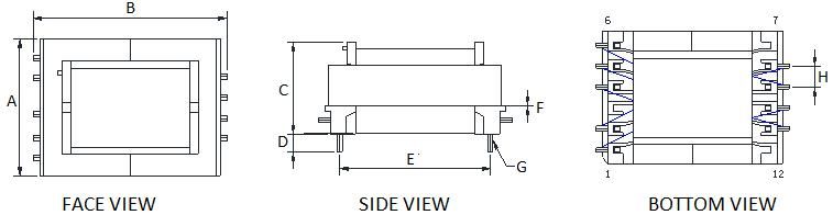 RoHS Big Power High Frequency Etd Welding Transformer Inverter Ferrite Core Electrical Transformer