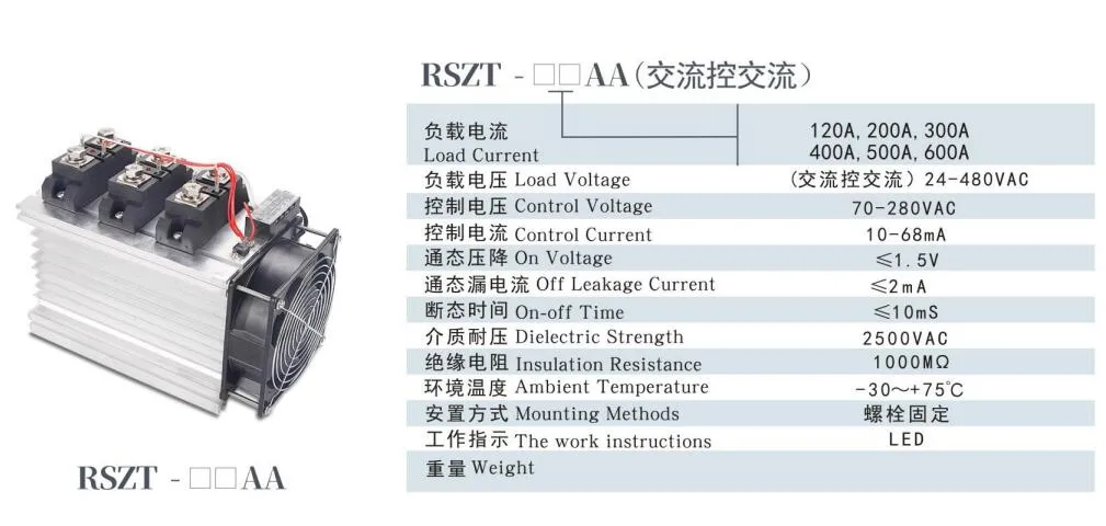 Rszt-80da Solid State Relay, CE Proved Solid State Relay, 24-380VAC Single Solid State Relay, ISO9001 Passed Solid State Relay