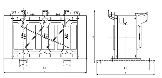 Scb 12 Dry Type Transformer Cast Resin, 3 Phase Cu Winding with High Efficiency