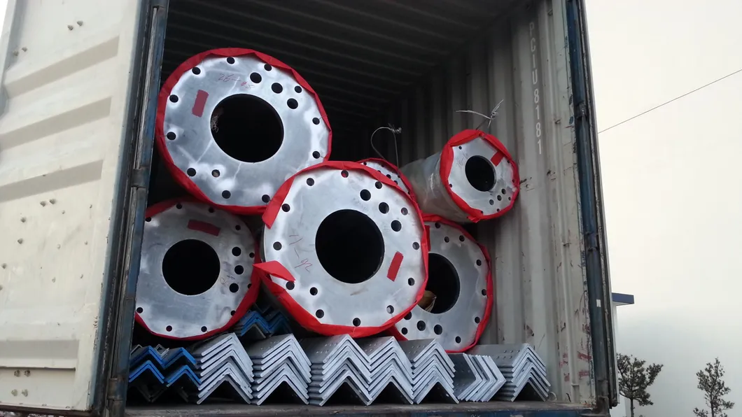 Single Pipe Transmission Line Pole Power Tower Electric Power