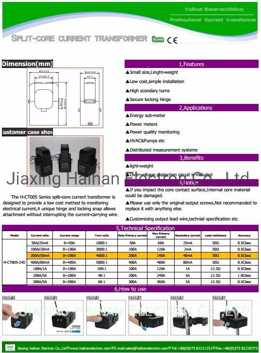 Split Core CT 200A