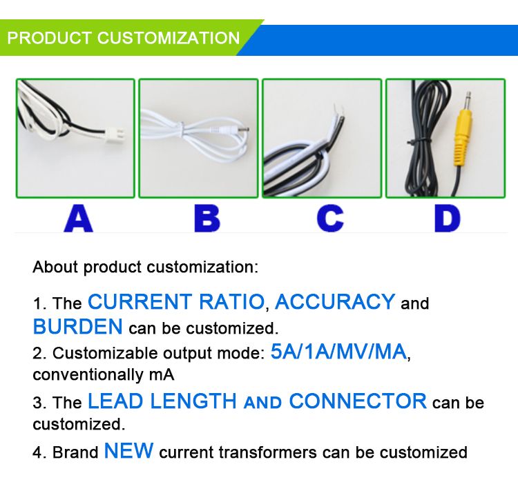 Split Core CT Kct-10 75A/1V Heyi Asct Cl: 0.5 UL1015AWG24 Clamp on Current Transformers
