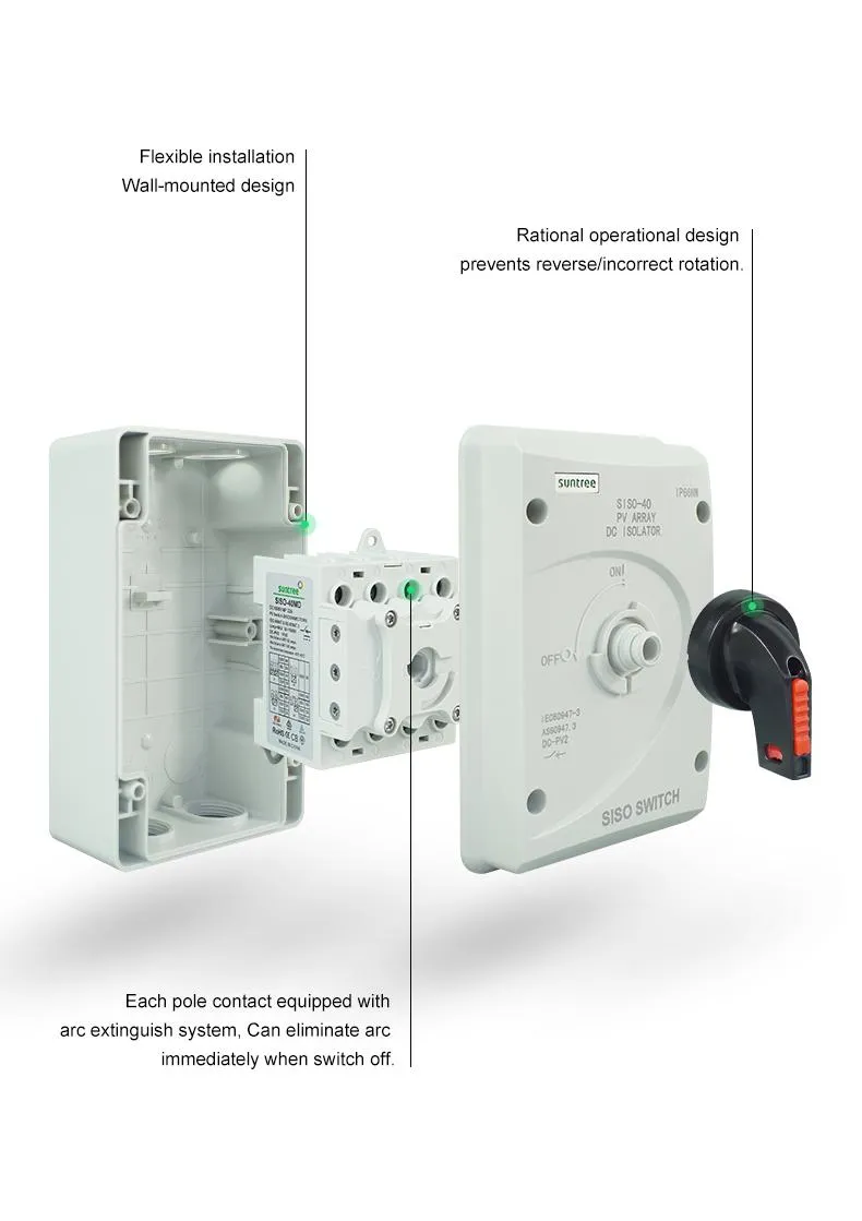 Suntree DC Siso 1200V Waterproof Isolation Switch Passed IEC Authorized Lab IP66 Waterproof Testing Siso-40