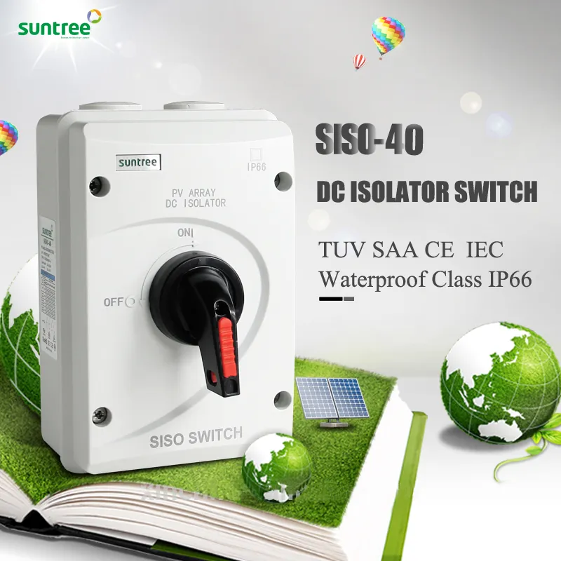 Suntree DC Siso 1200V Waterproof Isolation Switch Passed IEC Authorized Lab IP66 Waterproof Testing Siso-40