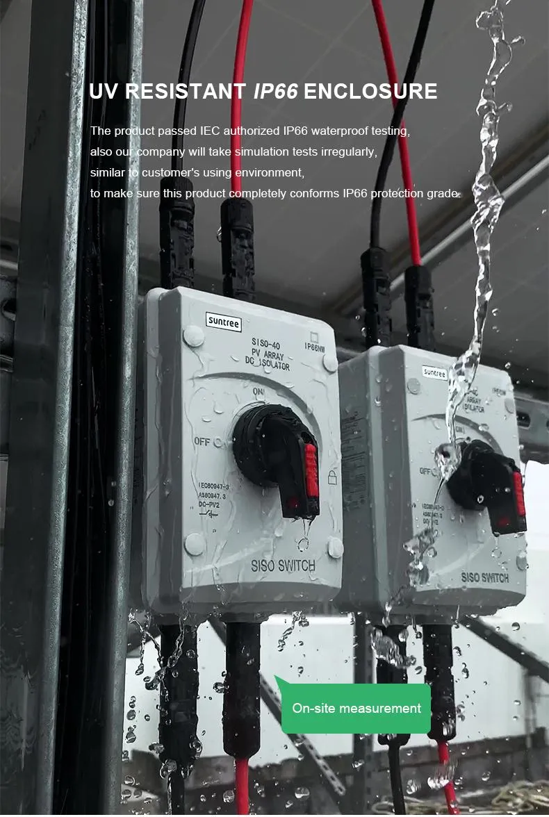 Suntree DC Siso 1200V Waterproof Isolation Switch Passed IEC Authorized Lab IP66 Waterproof Testing Siso-40