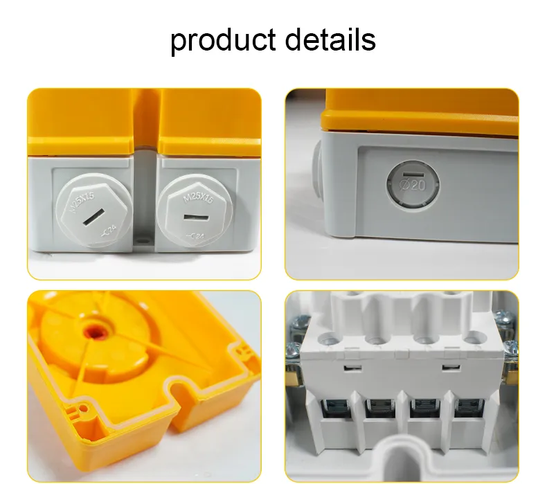 Suntree IP66 Waterproof ABS Electrical Cable Junction Box 6A-32A 2p 3p 4p