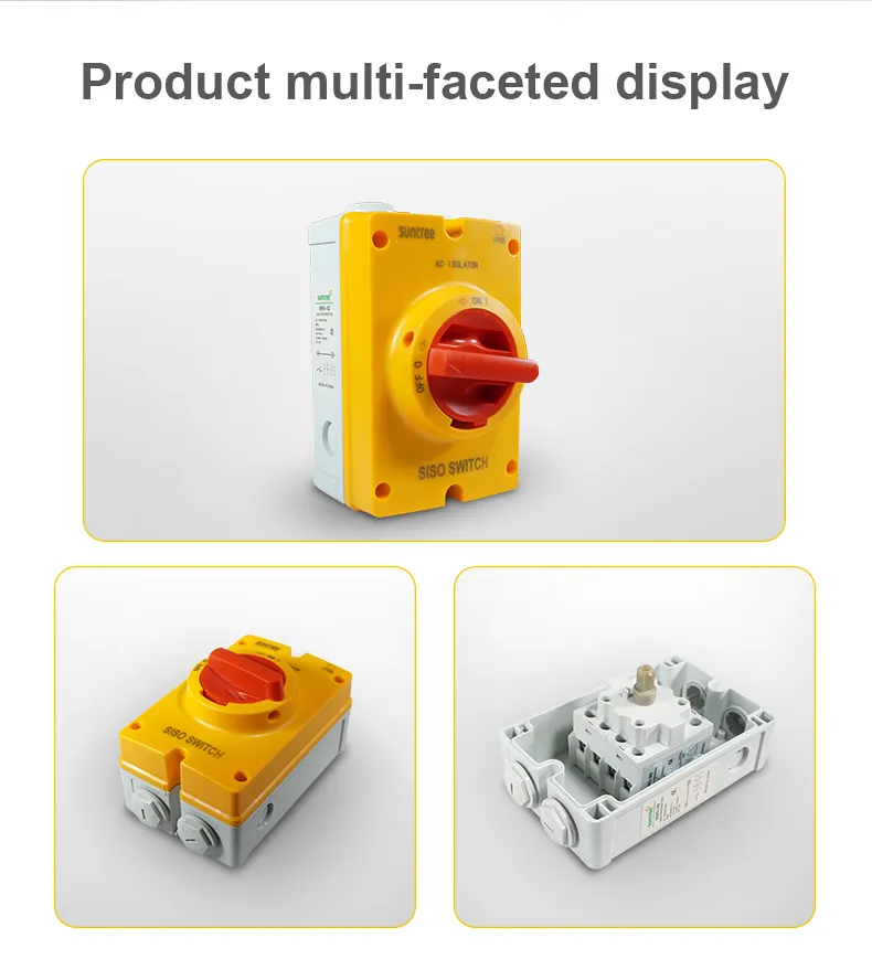 Suntree IP66 Waterproof ABS Electrical Cable Junction Box 6A-32A 2p 3p 4p