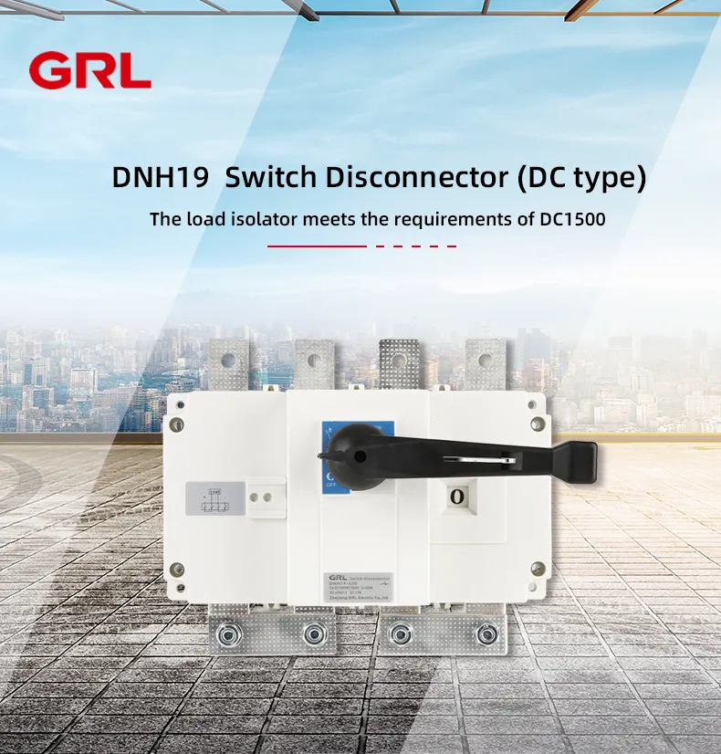 Switch DC Isolator 4 Pole IP65 Enclosure Box PV Solar Panel System Changeover
