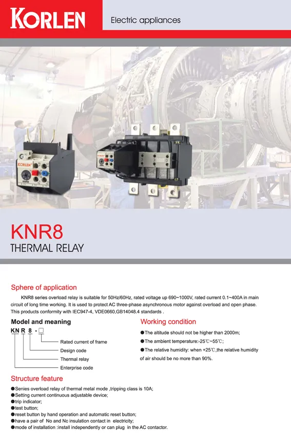 Thermal Relay Korlen Knr8 TUV Reed Relay 800A