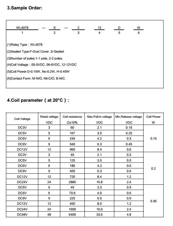 Wl4078 Small Relay Dpdt Relay 8feet 8 Pins 1A 2A 28VDC